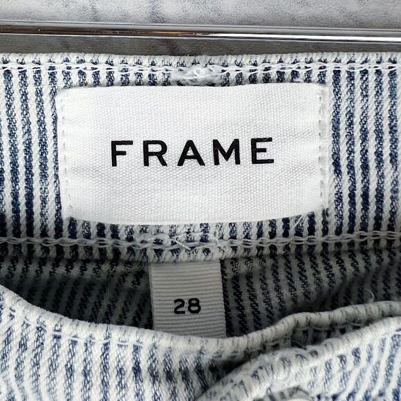 Frame Solar Stripe Le High Straight Jeans Sz 28 - Picture 6 of 7